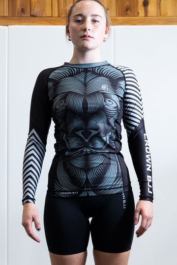 Rash Guard Lion LS Grey