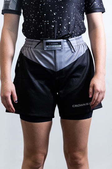 Shorts Top Grey Bottom Black