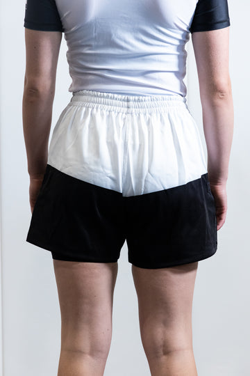 Crown Grappling-RG white body, black sleeves, SS