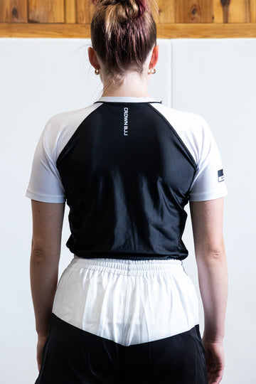 Crown Grappling-RG black body, white sleeves, SS
