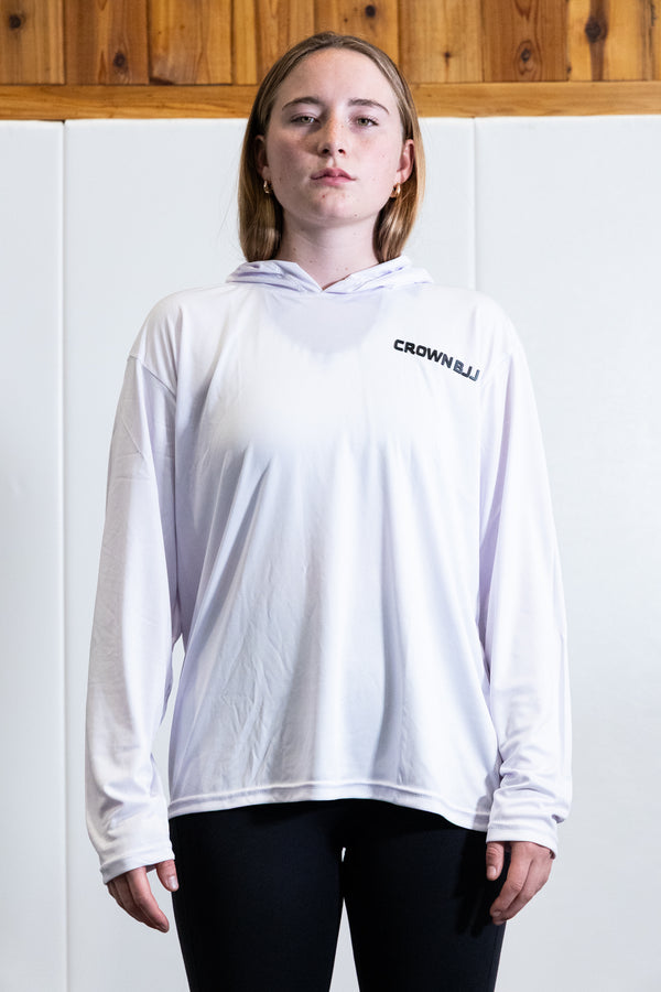 Fishing Hoodie White (No Mesh)